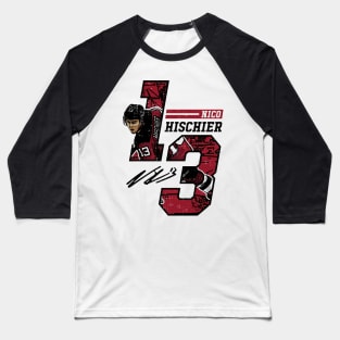 Nico Hischier New Jersey Offset Baseball T-Shirt